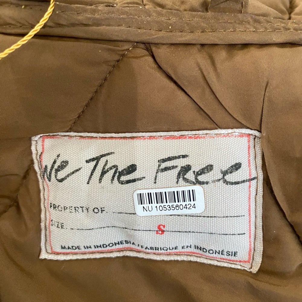We The Free Quilted Diamond Long Puffer Coat - Brown - Picture 5 of 10